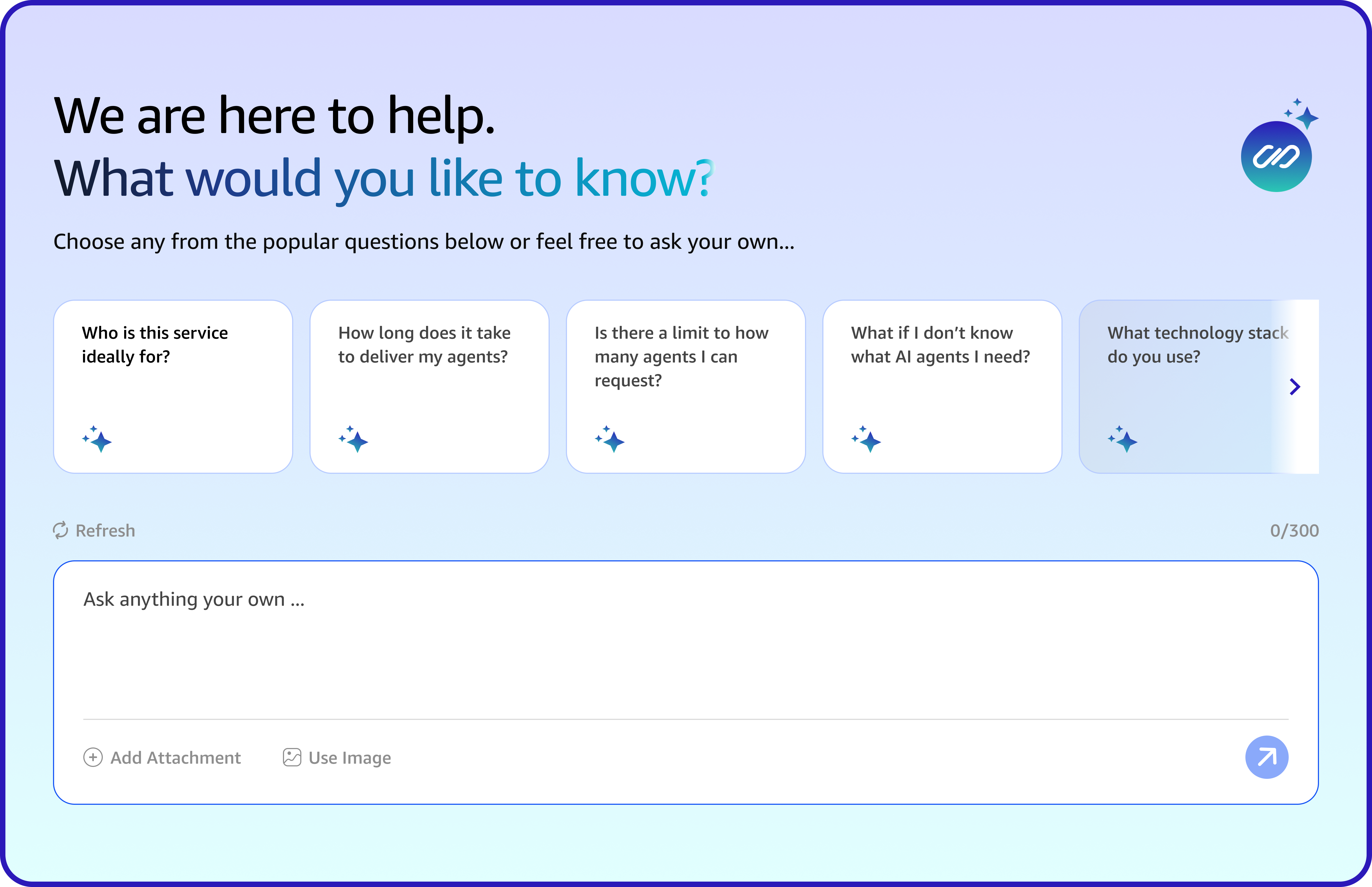 AI-Powered FAQs - Reinvented by Intelligence ai tool animation artificial intelligence branding creative design logo modern design saas ui user experience ux