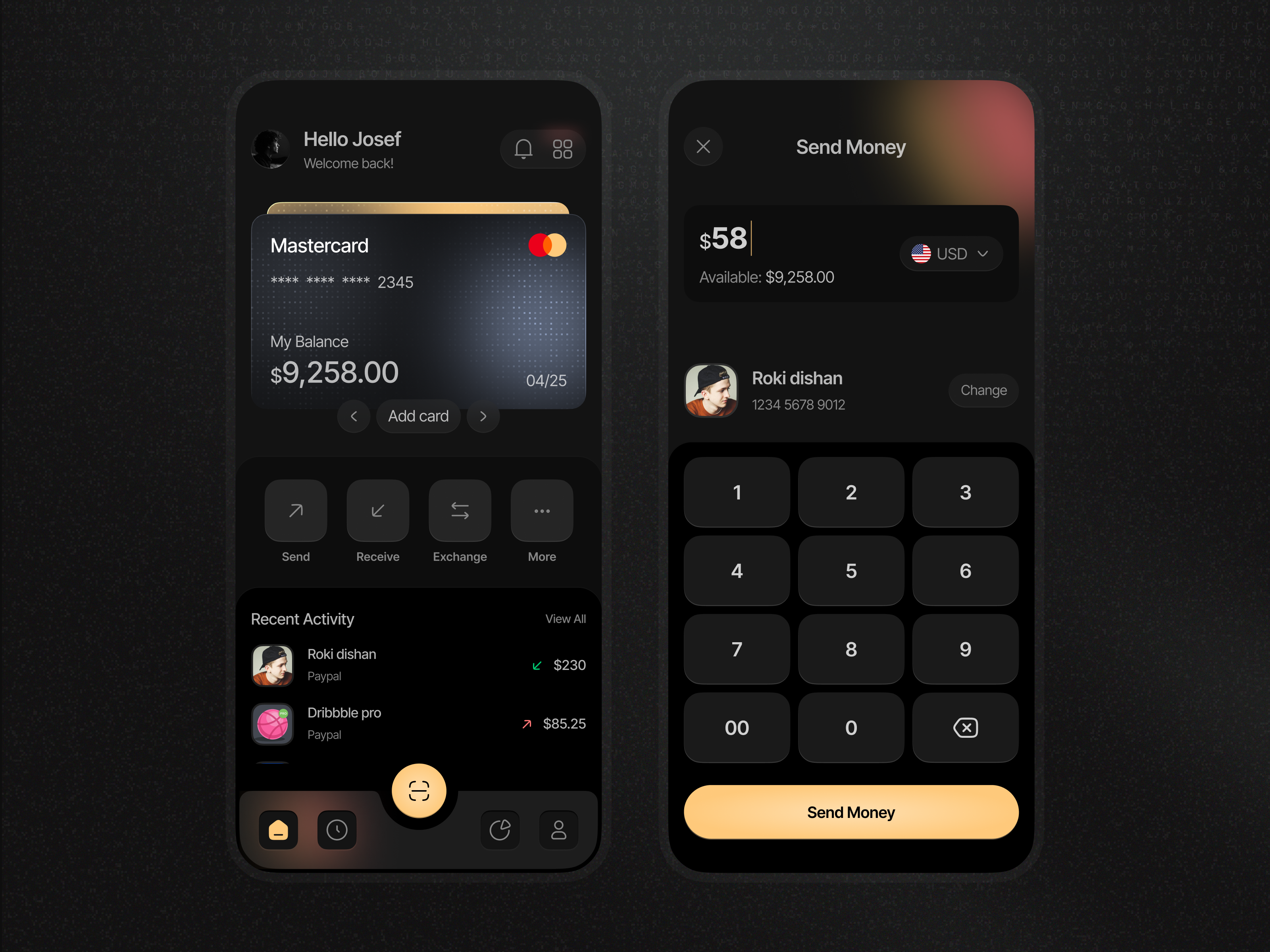 Finance App UI Design ai app banking app dark design finance graphic design interface mobile app service ui ux wallet