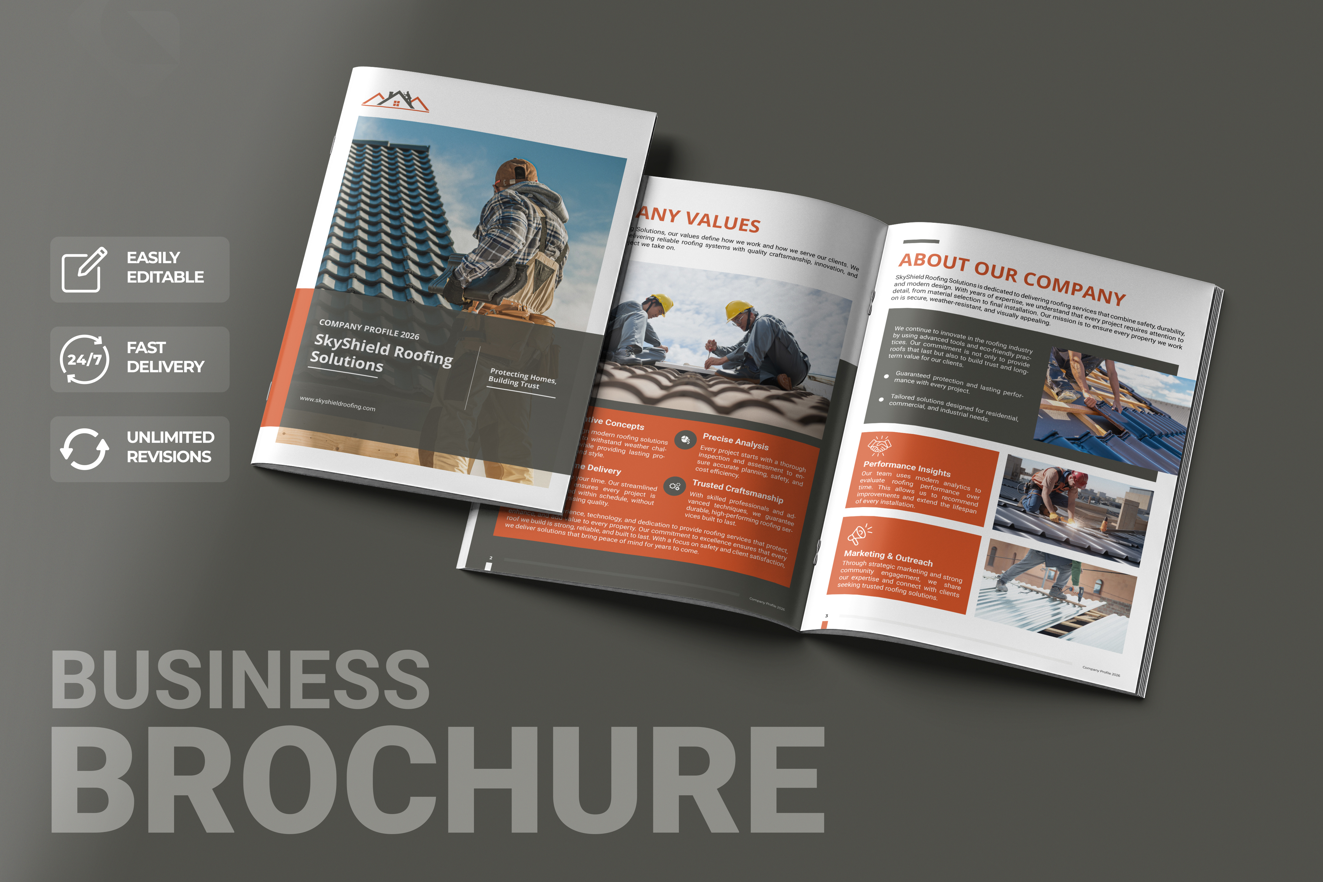 Corporate Brand Profile Brochure Design brand identity design brochure mockup business brochure business profile design clean layout design company profile design corporate brochure design corporate marketing design corporate profile editorial layout design indesign layout layout exploration marketing brochure design modern corporate design print branding print design layout print focused design professional brochure typography layout visual identity