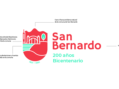 Concurso Bicentenario San Bernardo 200 años - Diseño de escudo branding design designer graphic design logo typography vector