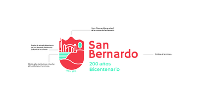 Concurso Bicentenario San Bernardo 200 años - Diseño de escudo branding design designer graphic design logo typography vector