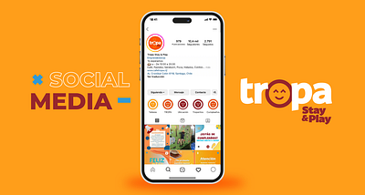 Desarrollo de contenido digital Café Tropa - Stay & Play - RR.SS branding communitymanager designer digital graphic design logo social socialmedia typography