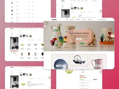 🛍️ Handmade E-commerce Web Design ceramics website custom online store e commerce web design handcraft handmade store design minimal e commerce modern web design online store ui responsive website ui ux design ux design for e commerce