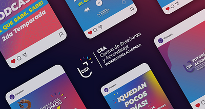 Práctica profesional Diseño Proyecto CEA-UTEM branding design designer graphic design logo practicante socialmedia typography
