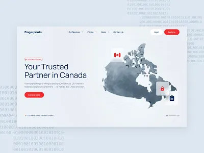 Website Redesign for a Professional Fingerprinting Service 3d design fingerprint graphic design ui ux webflow website