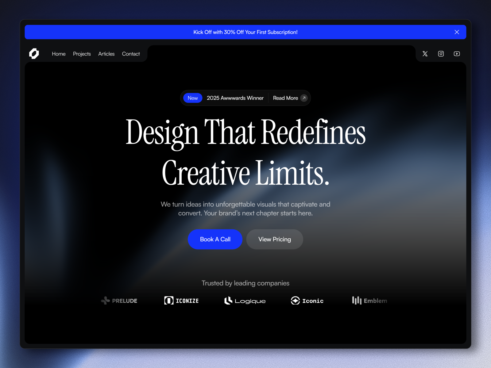 Example of OSA — Free Framer Agency Template