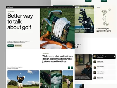 Golfweek — Editorial Golf Media & Membership Landing Page content platform content strategy editorial website golf golf website information architecture landing page media platform membership experience podcast platform premium digital experience sports media subscription website ui design ux design web design