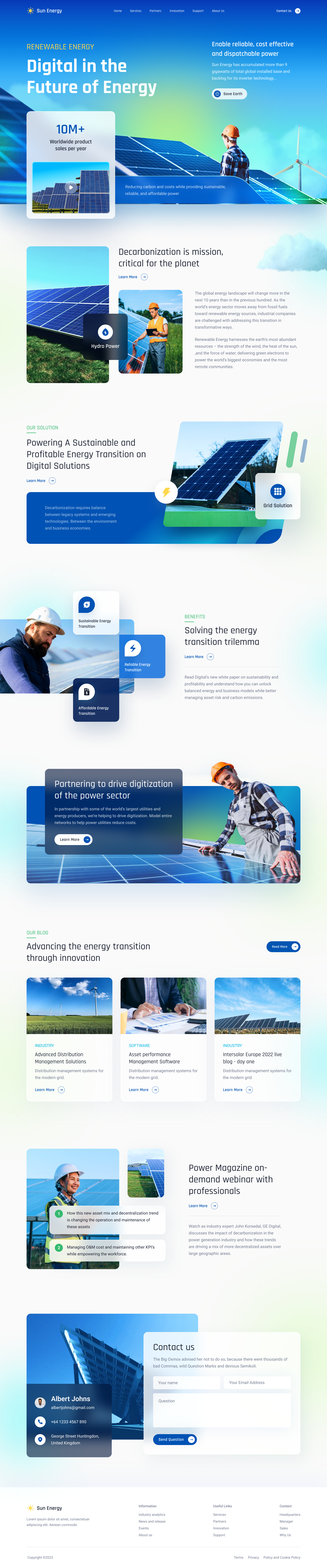 Solar Energy Company Landing Page advertisement branding design graphic design illustration logo typography ui ux vector