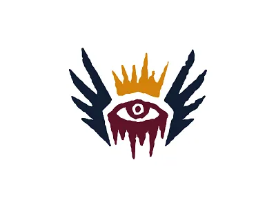 Winged Eye With Crown abstract blood buy crown draw drawing eye logo logos logotype sale wing