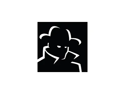 Mysterious Man In Hat buy cowboy dark detective face hat head logo logos logotype man sale sales silhouette