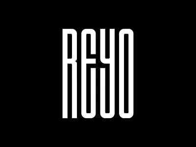 Logo Construction | REYO brand identity branding condensed font logo logo mark