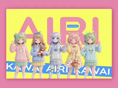 Airi | AI Companion Hero dashboard design figma design graphic design hero hero exploration homepage illustration landing page modern ui pixxen ui uiux ux ux design web design website
