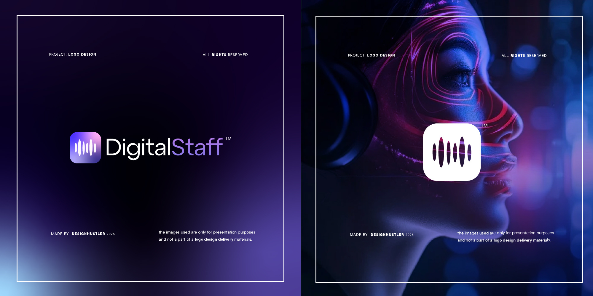 Digital Stuff AI Voice Assistant logo design graphic design logo