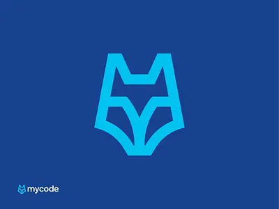 Mycode Symbol animal branding business code collaboration concept leadership logo logodesign logodesigner management mark mycode process saas software strategy symbol wolf y