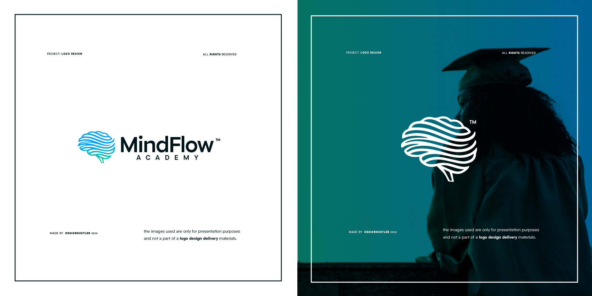 MindFlow Academy logo design graphic design logo