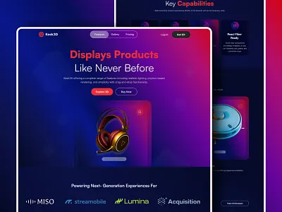 Product Showcase Landing page 3d product accessories clean dark web design headphone homepage illustration landing page product design product showcase showcasing typography ui ui design ux design visual design web ui website website design