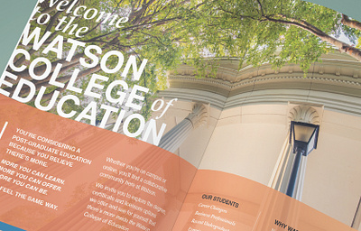 UNCW brochure design college brochure design education design graphic design