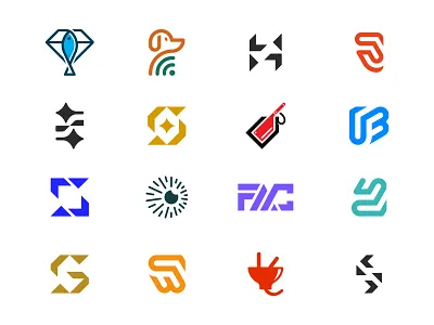 Logofolio V.4 - Logomarks & Symbols ai logo app icon branding diamond logo logo logofolio logos marketing logo monogram saas startup logo web3