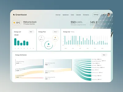 solar panel manager animation app dashboard eco electricity energy graphic design home house hybrid kwh natural smart sun sustainability system systems ui web webapp