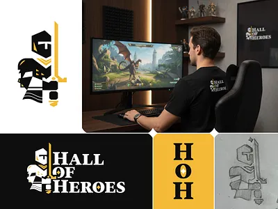 Gaming group logo. Presentation brand brand designer branddesigner branding branding designer brandingdesigner fantasy logo game game logo gaming logo knight logo logo design logo designer logodesign logodesigner logotype sword warrior