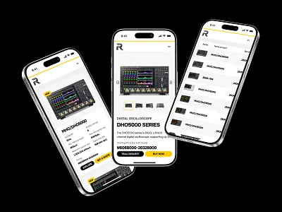 Rigol - Website / UX/UI design / Redesign / Mobile adaptive animation app application branding design graphic design interface masalov mobile product prototype service ui ux uxui web webdesign website yellow