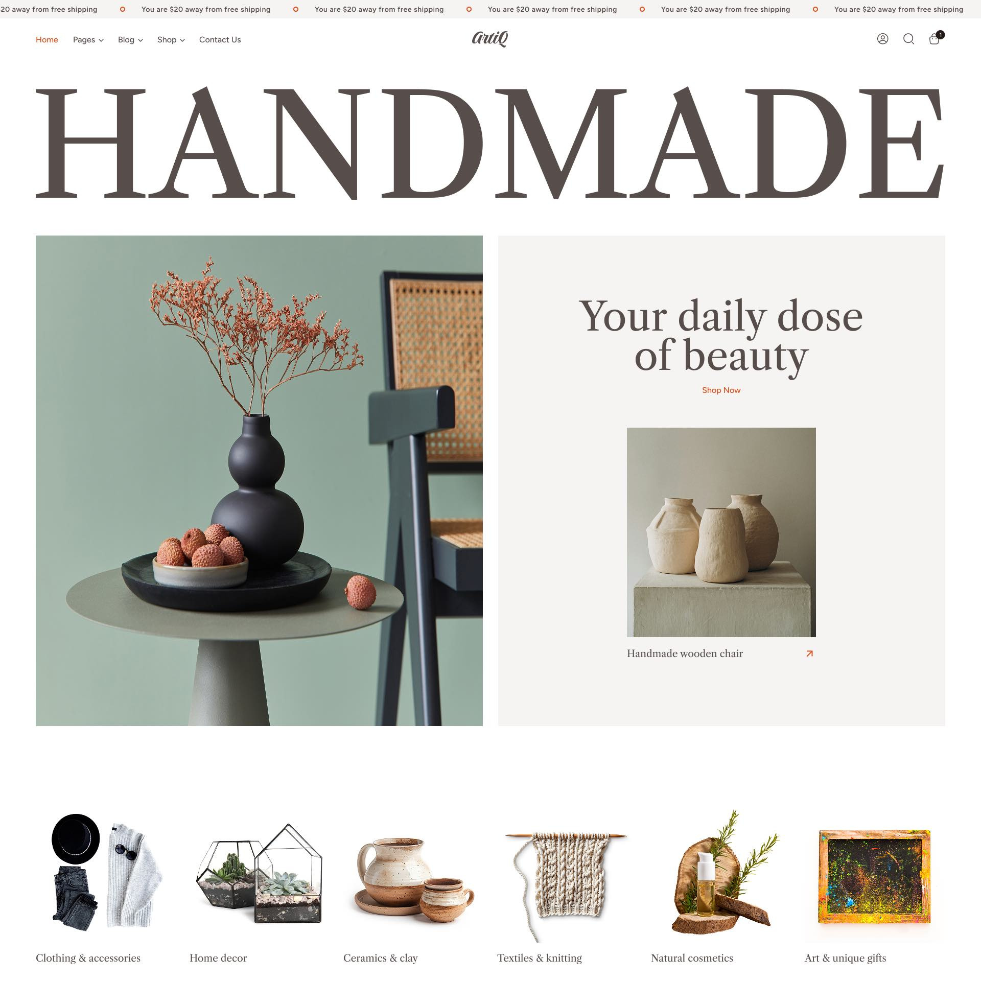 Artiq - Knitting & Handmade Boutique WordPress Theme blog business design illustration ui web design webdesign wordpress wordpress theme wordpress themes