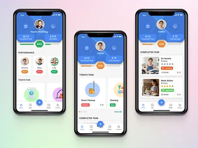 Home Task Management App UI app figma mobile ui ux