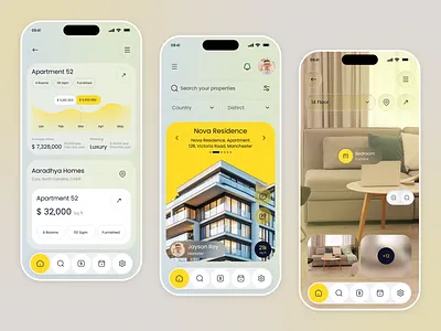 Property Management Mobile App UI/UX app app design crm design estate interface mobile mobile app product design property real estate saas service ui uiux uiux design user interface web app