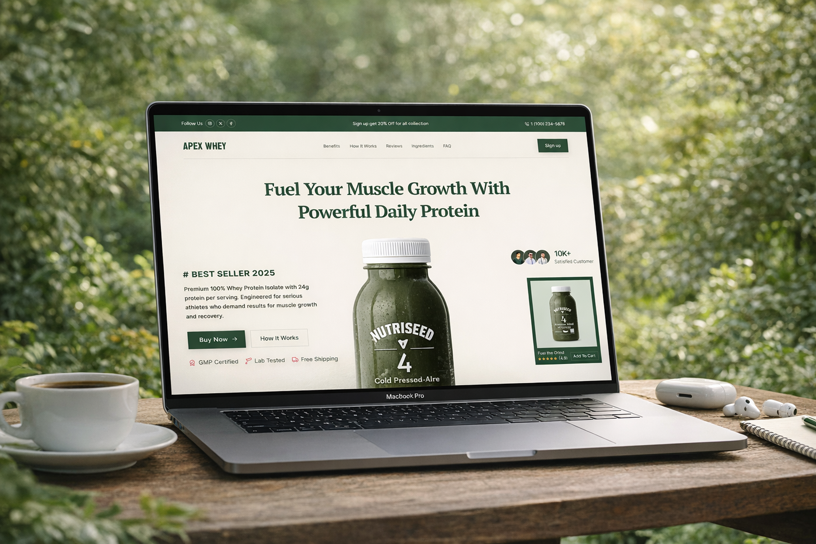 Shopify Supplement Website clean design ecommerce health fitness healthcare hero section minimal design modern website nutrition organic product landing page protein brand shopify design shopify supplement supplement supplement website ui design ux design web design website design wellness
