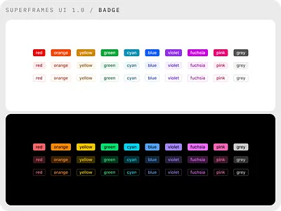 01 badge - Superframes UI app badge button component design design system library minimal product ui ux