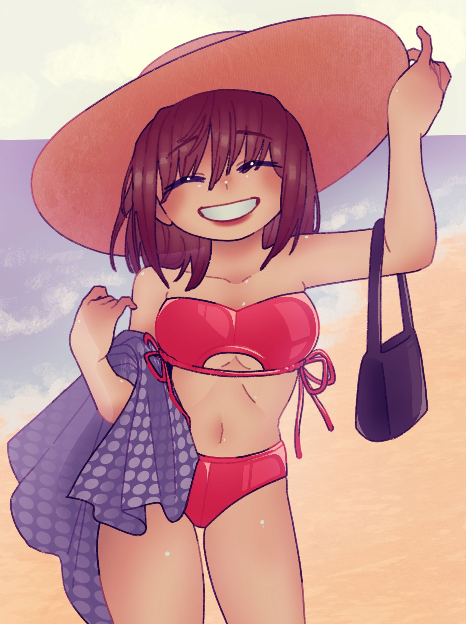 Beach 2d art character art character concept character design illustration procreate