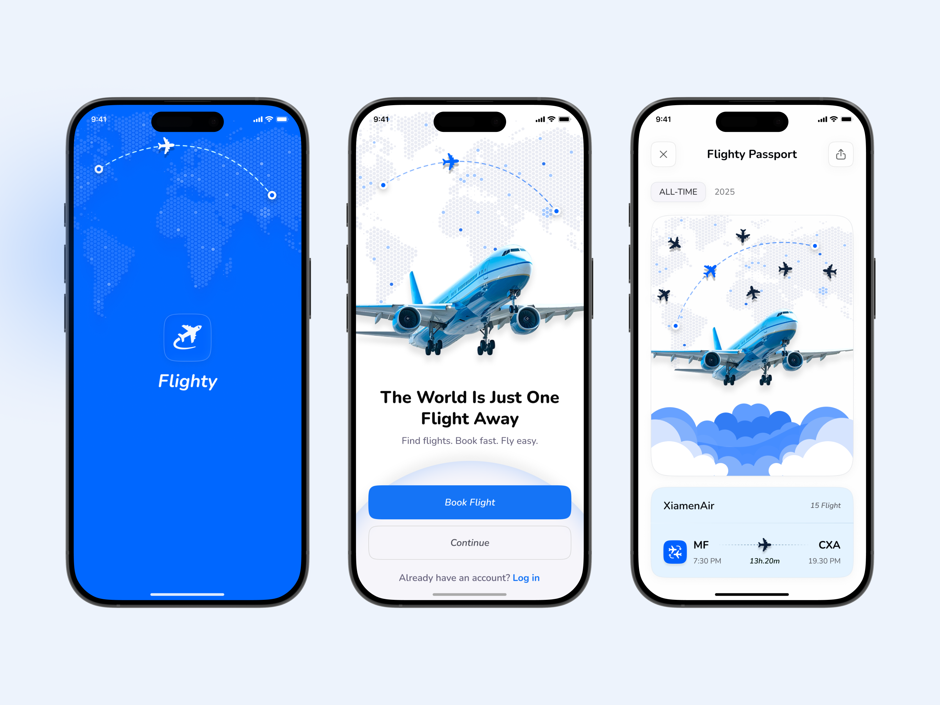Example of Mobile Flight Booking UI Design