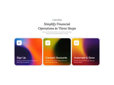 Features Section colors design feature gradient illustration light section steps ui website