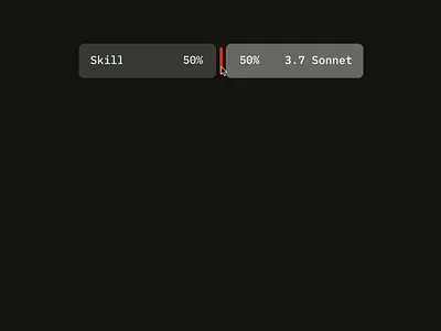Proportional Slider animation ui