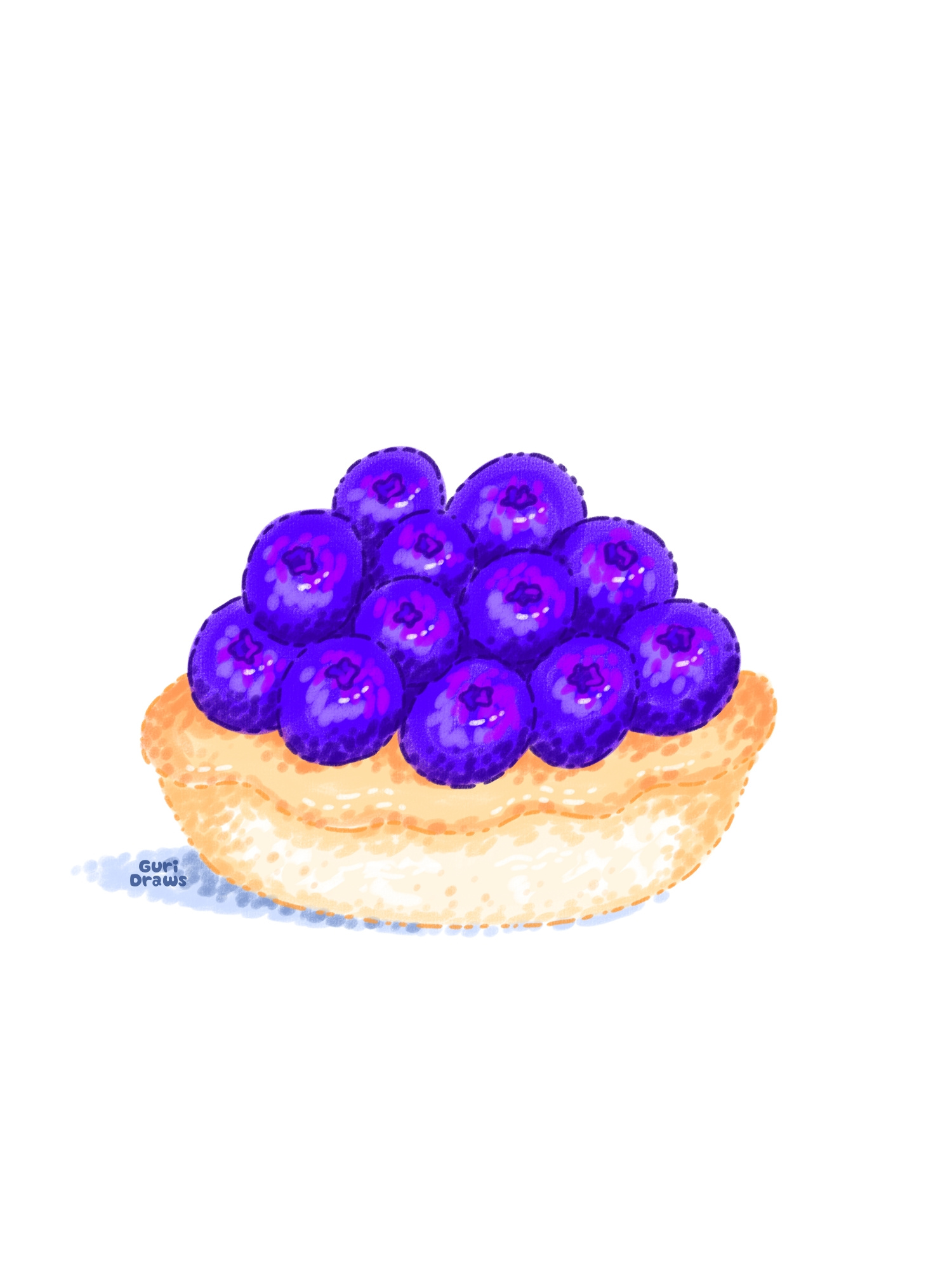 Blueberry Pie 2d illustration art artist blueberry design dessert digital art food illustration pie restaurant sweet