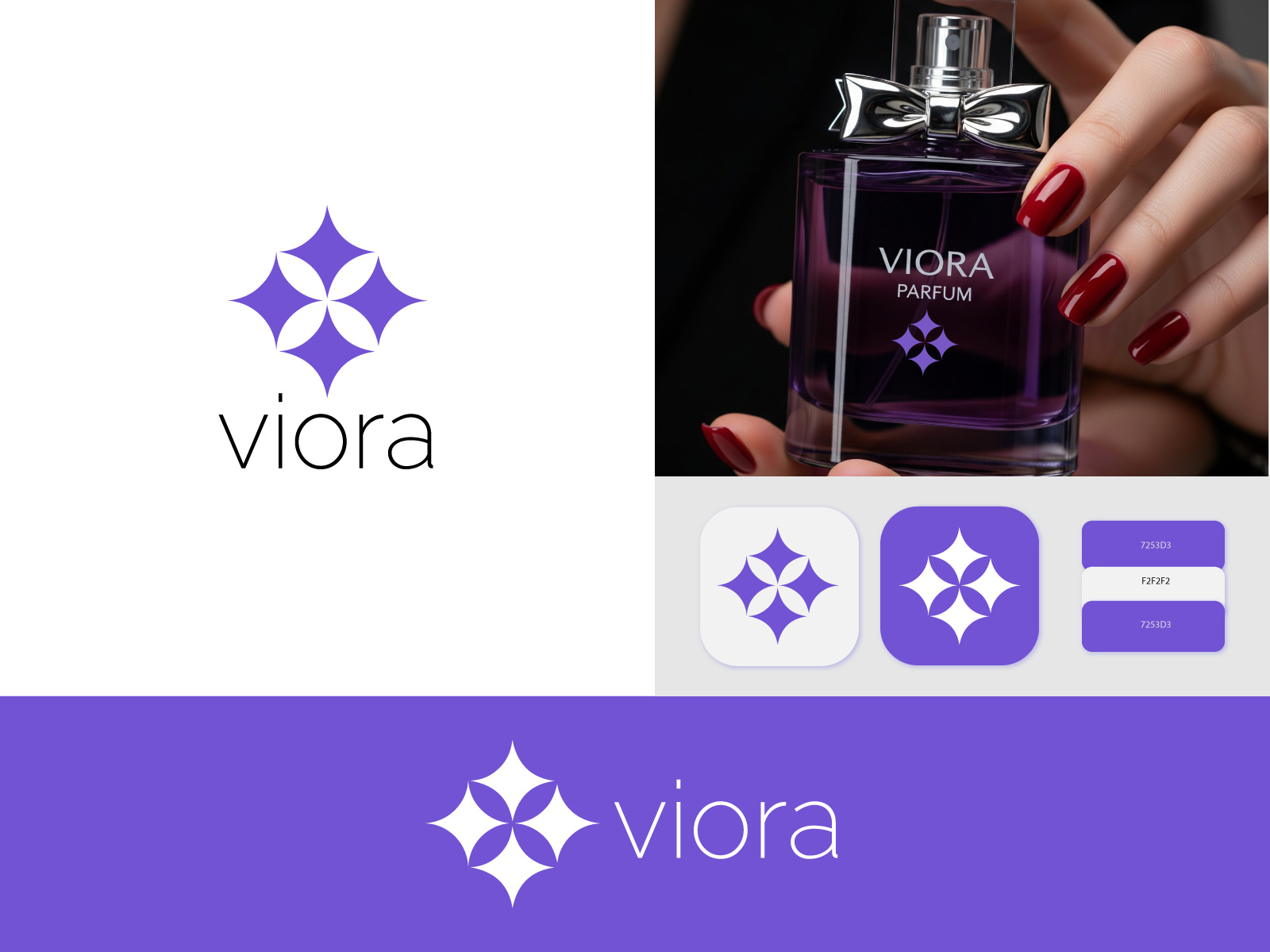 Viora beauty skin care brand logo identity design. brand identity branding creative logo design graphic design illustration logo logo mark vector