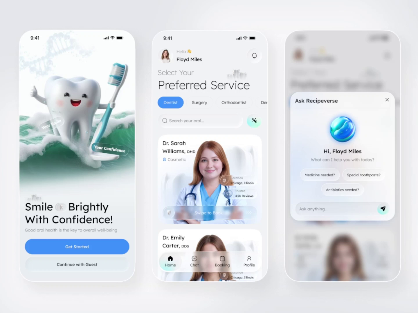 Example of Dental Care Mobile App Design