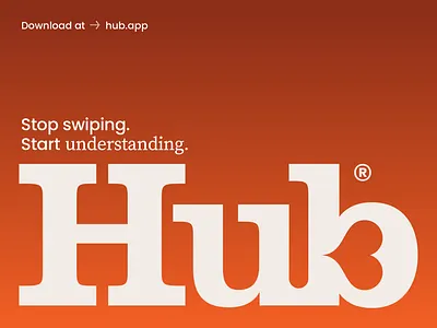 Hub - Wordmark app dating heart hub orange wordmark
