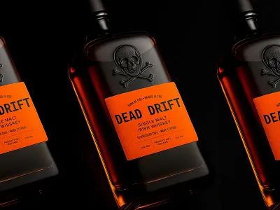 DEAD DRIFT whiskey x Vieja Firma by TUERCA Studio 3d brand branding label labeling logo packaging