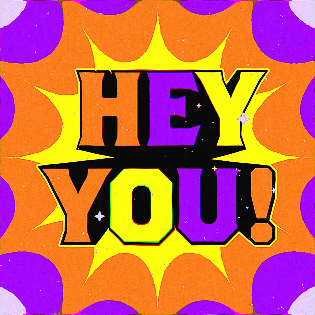Example of Hey You! 3D text Motion