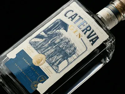 CATERVA Gin x Vieja Firma by TUERCA Studio 3d brand brand strategy gin graphic design labeling logo packaging