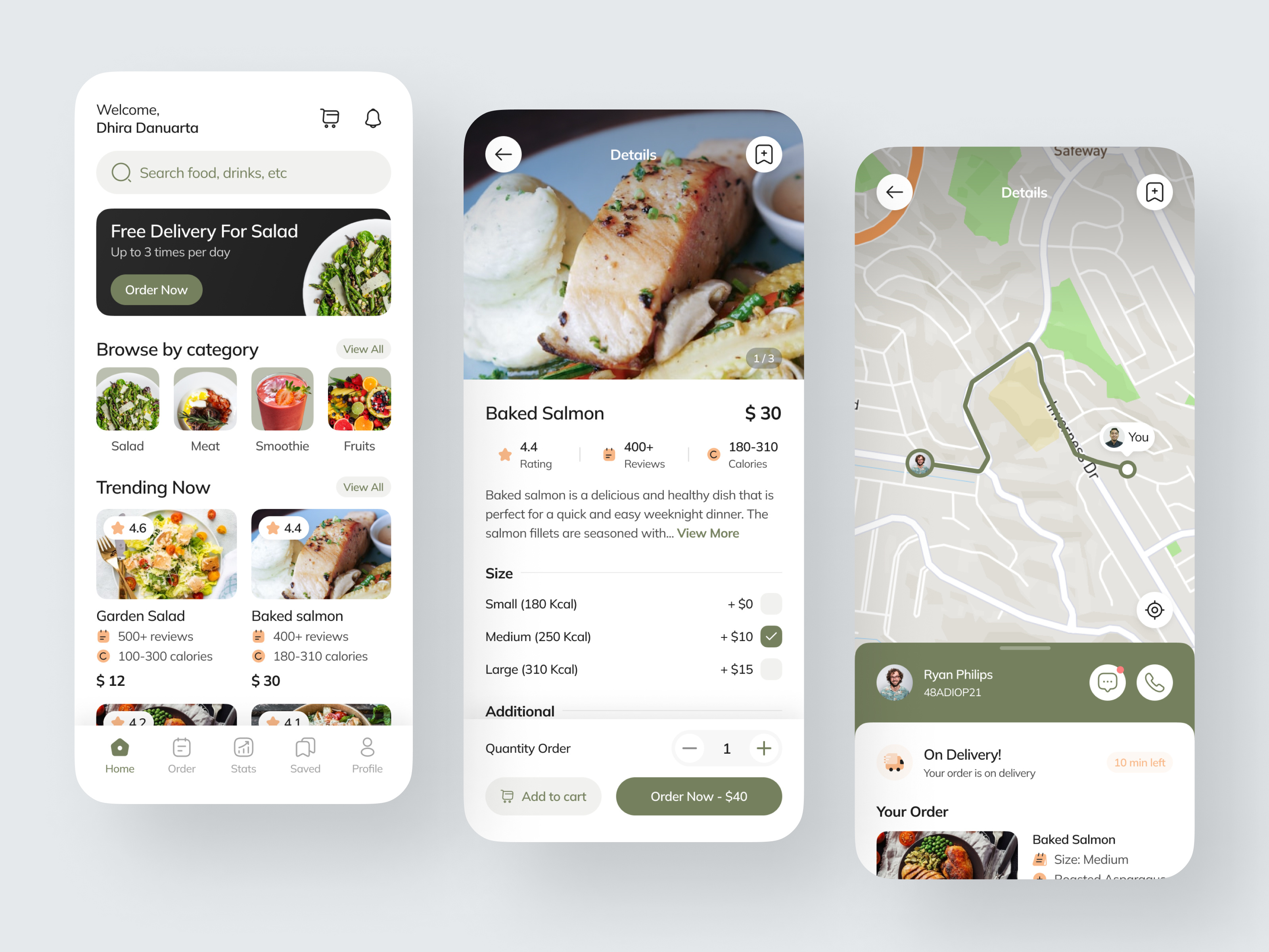 Healthy Food Delivery App by Dhira Danuarta for Caraka on Dribbble
