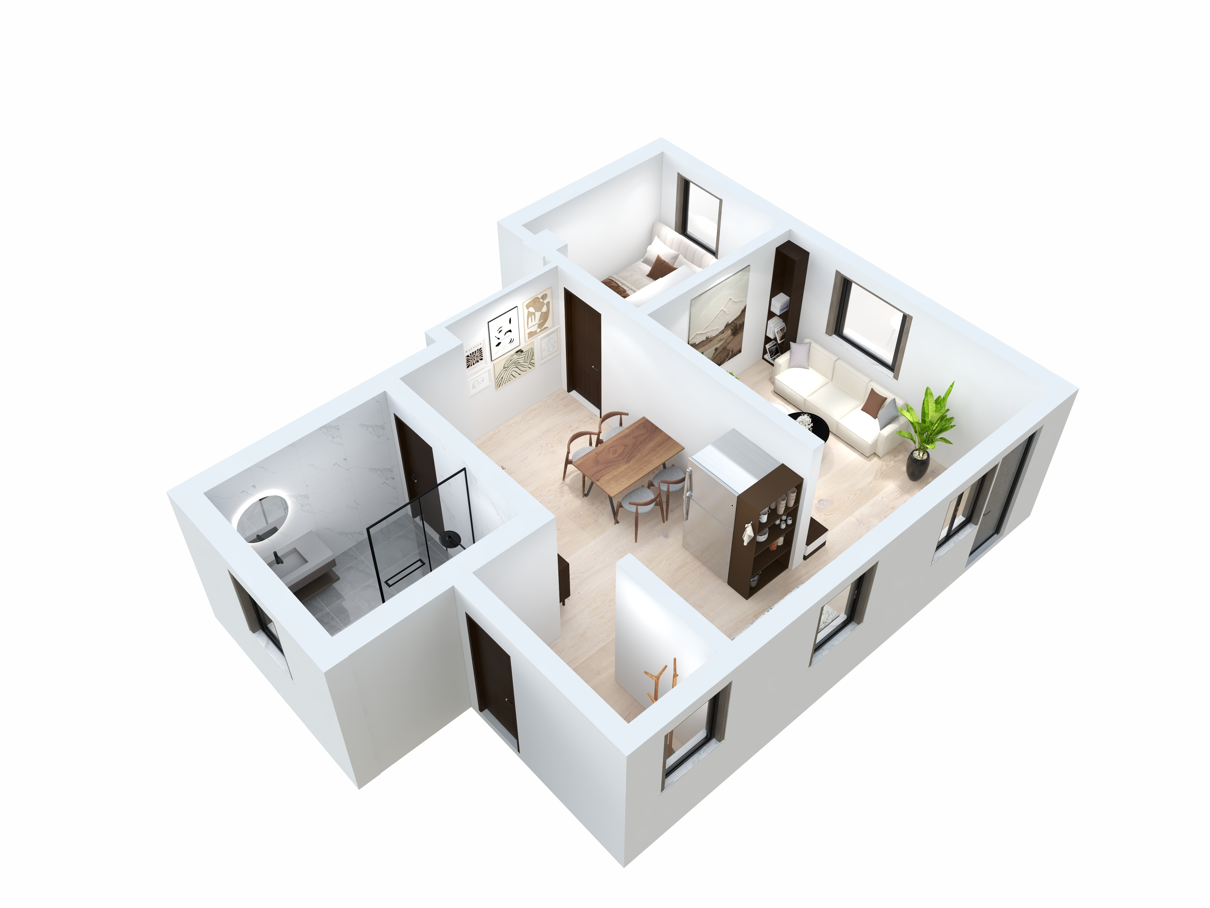 3D Floorpan - real estate 3dvisualisation floorplan floorplan visualisation graphic design real estate