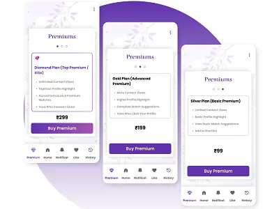 Premium Subscription UI gold