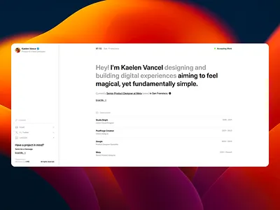 Kaelen Vance - Designer Portfolio branding design designer graphic design portfolio ui ux web design web development