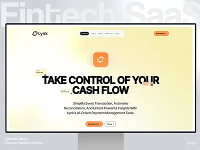AI-Powered Fintech SaaS Website Design Concept [2026] branding dribbleshots fintech saas modern ui ui ux web design