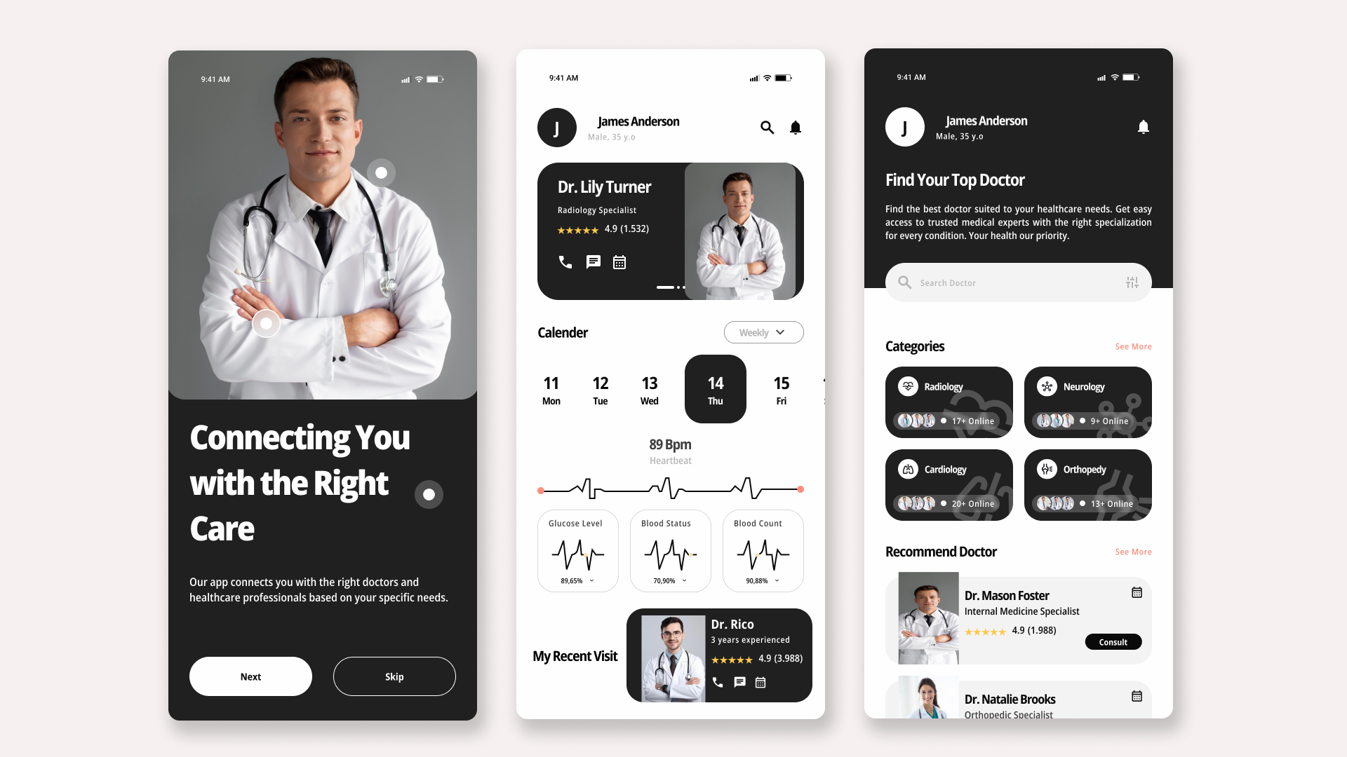 Example of Modern Mobile App UI – $50 Per Screen