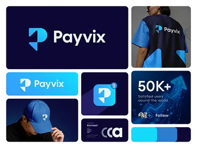 Payvix - Modern Fintech Logo & Brand Identity Design app icon banking brand identity branding corporate digital wallet fintech fintech logo letter p logo logo design minimalist modern logo p logo payment startup technology