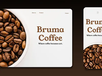 Bruma Coffee (Home Page) branding bruma bruma coffee coffee design landing page typography ui ui ux ux