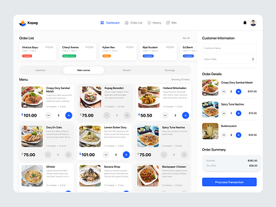 Dashboard POS System bills buy cash cashier coffee coffeeshop dashboard dish food menu payment point of sales pos pos system product design restaurant store ui uiux ux